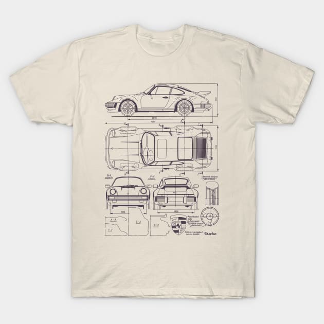 930 Blueprint T-Shirt by IbisDesigns